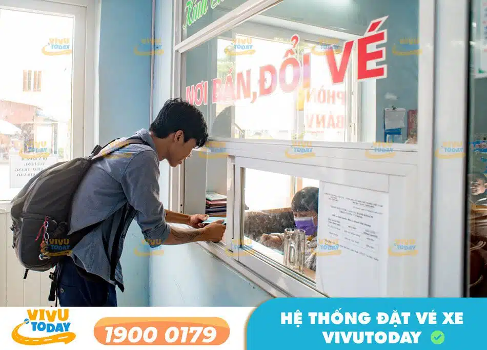 Khu vực phòng vé của nhà xe An Sinh tại Hải Dương