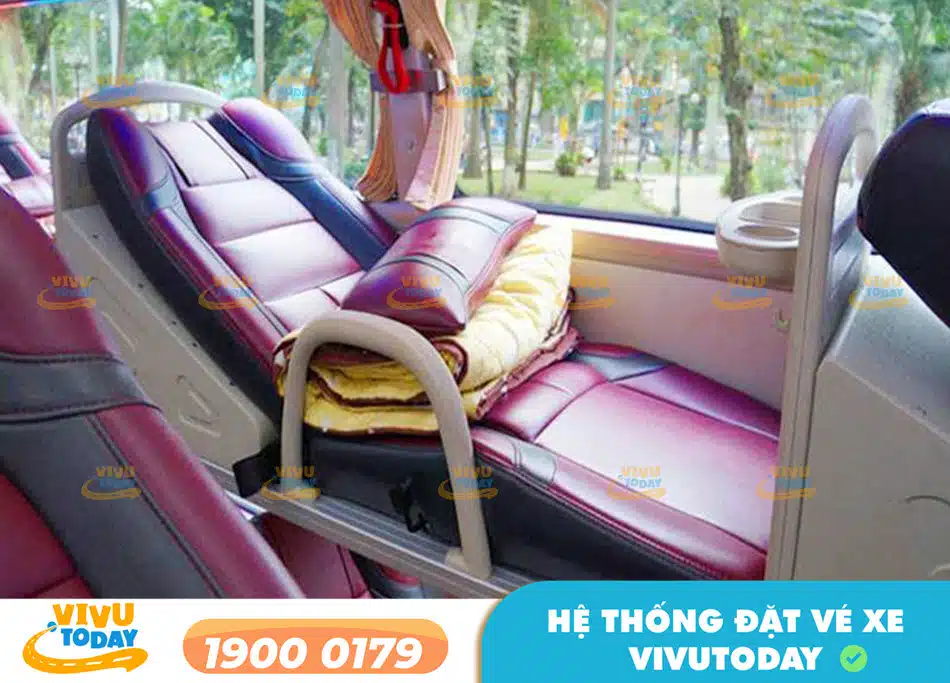 Nội thất xe giường nằm chất lượng cao của nhà xe An Đạt
