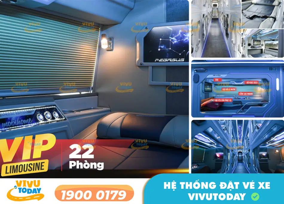 Xe giường Limousine 22 phòng của nhà xe Kim Chi 265