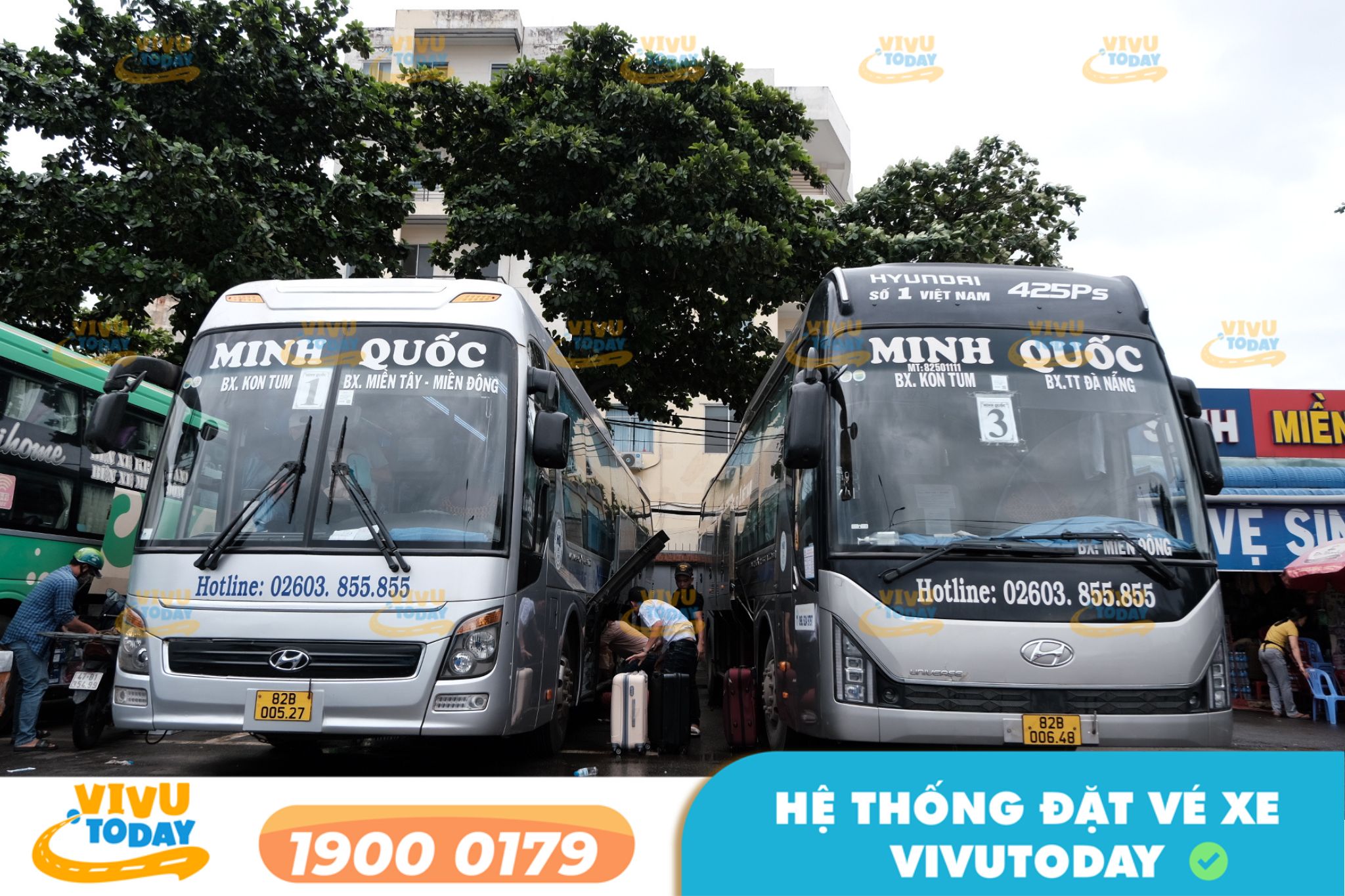 Nhà xe Minh Quốc tuyến Quy Nhơn Bình Định đi Kon Tum