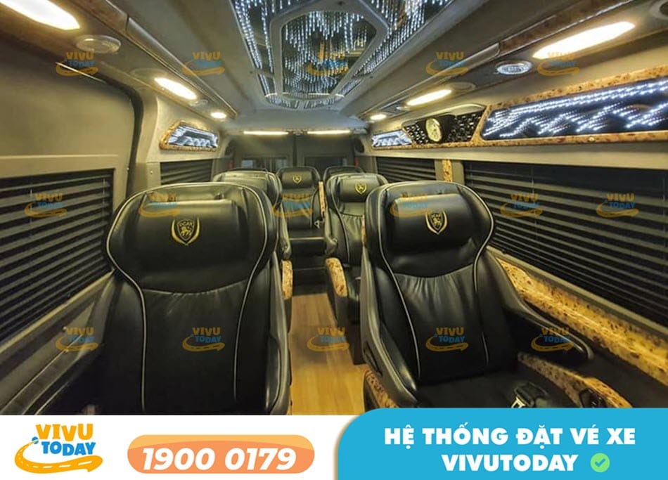Nội thất sang trọng xe Limousine 9 chỗ của xe Ánh Sáng Limousine