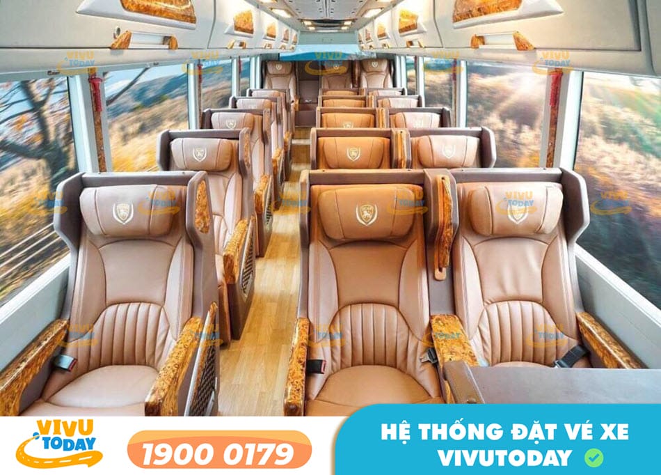 Tiện nghi xe ghế ngồi thế hệ mới của nhà xe Anh Huy Đất Cảng