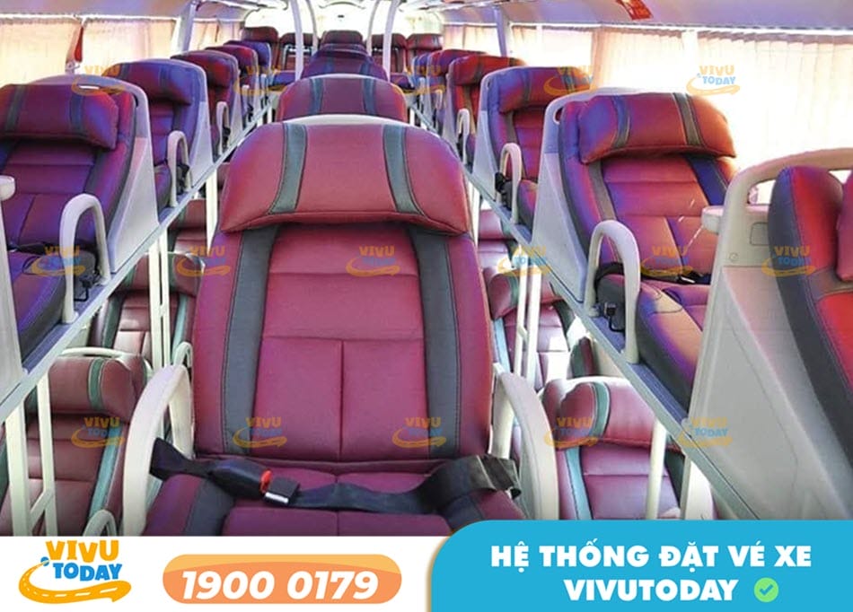 Xe giường nằm 42 chỗ tiện nghi của nhà xe Dũng Ngà - Lường Tiện