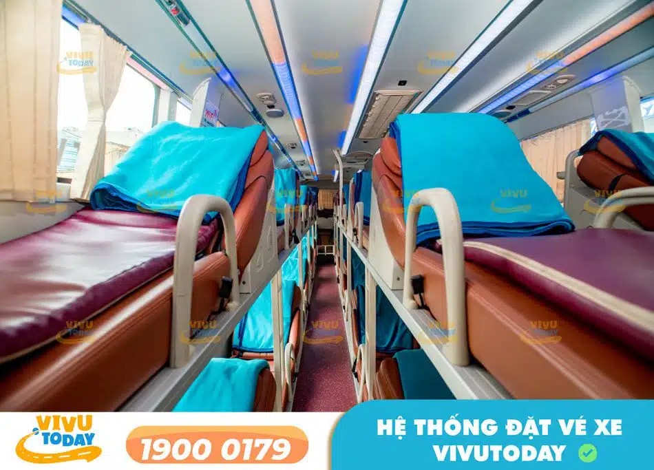 Nội thất sang trong, nhiều tiện ích của nhà xe An Sinh Hải Dương 