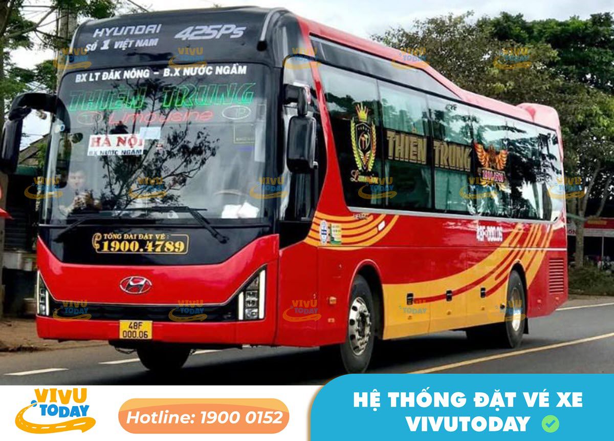 Xe khách Thiên Trung đi Pleiku - Gia Lai từ Hà Nội