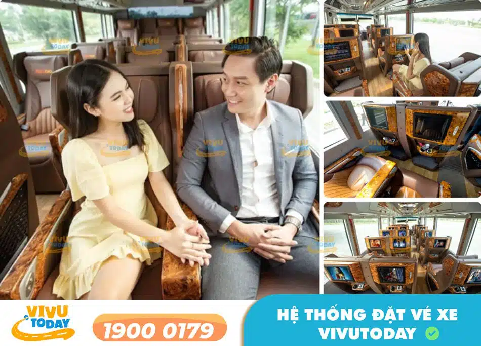 Nội thất xe ghế ngồi Limousine 18 chỗ của nhà xe Avigo