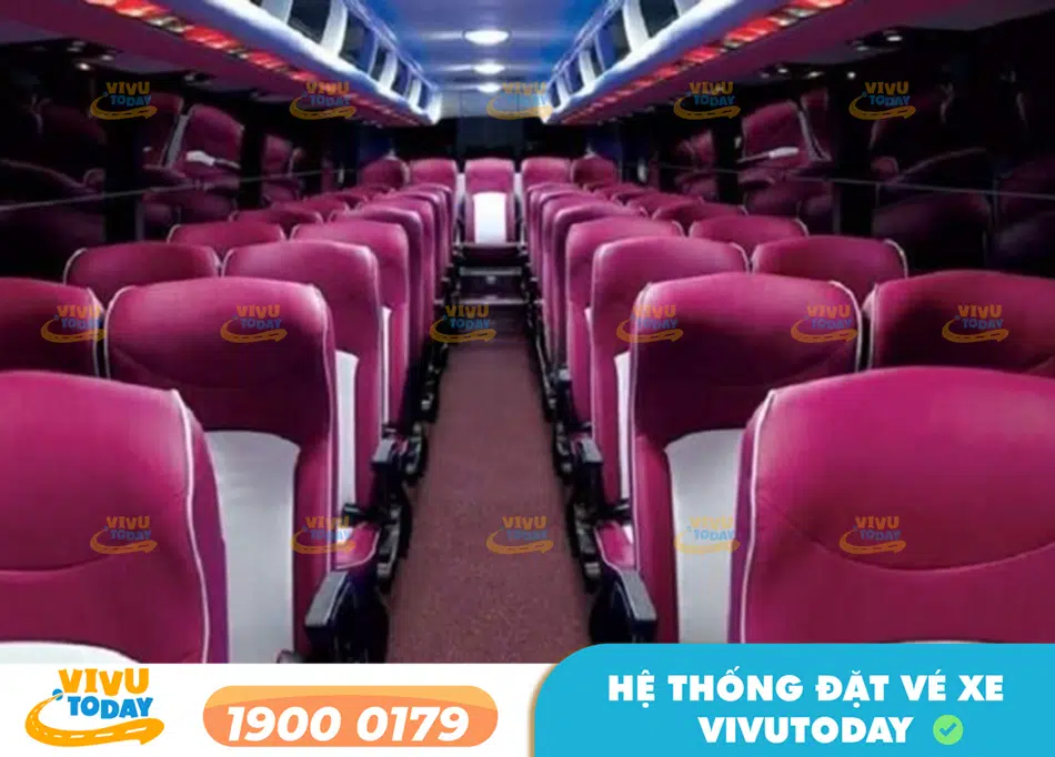 Nội thất xe ghế ngồi đời mới của nhà xe Bính Hà
