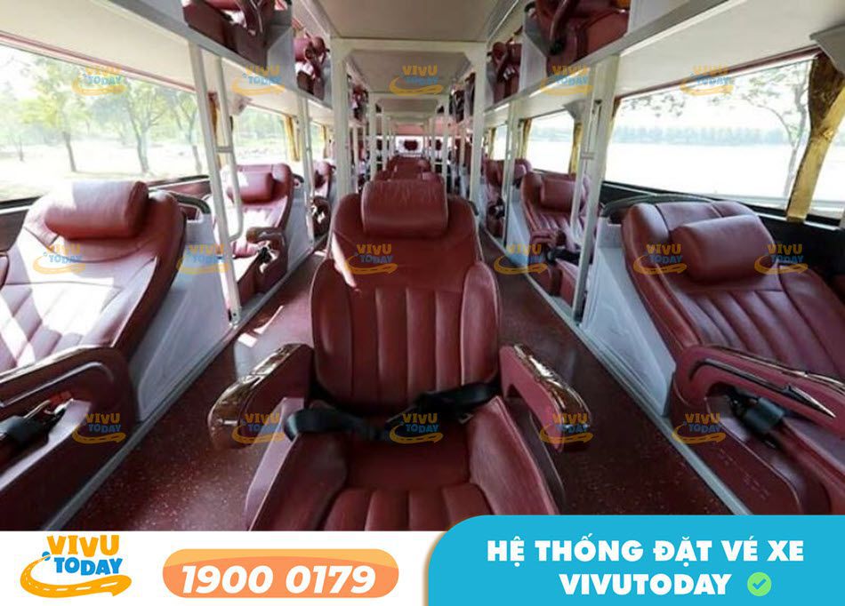 Nội thất xe giường nằm của xe khách Năm Rùm Phú Yên
