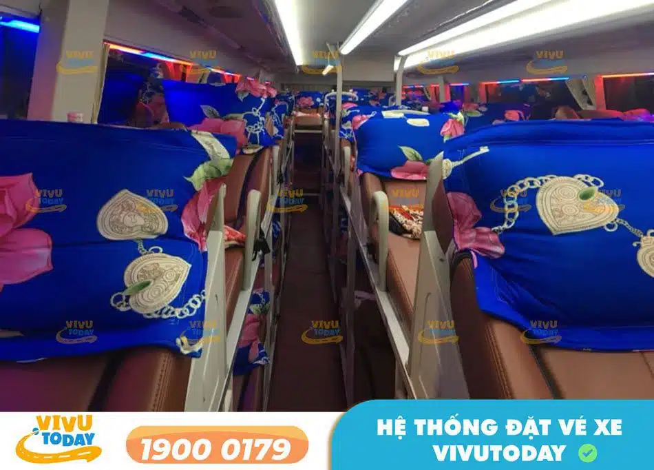 Nội thất xe giường nằm 46 chỗ của xe khách Bảy Vinh