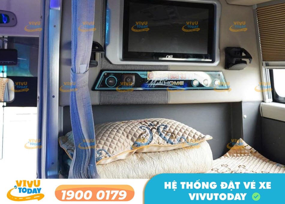 Nội thất xe Limousine 22 phòng của nhà xe Sao Nghệ Limousine