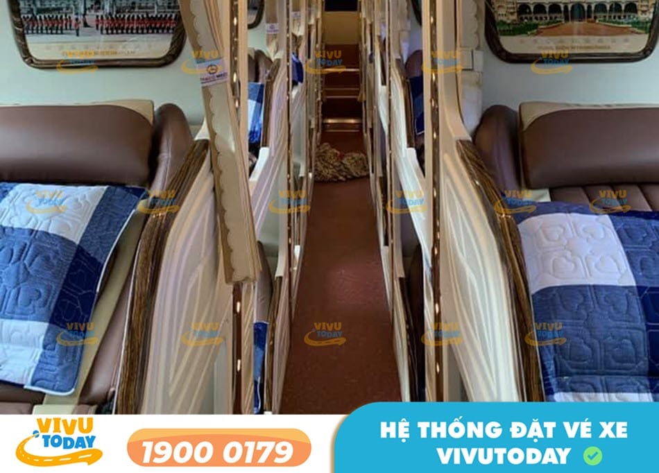 Nội thất xe Limousine 24 phòng của xe khách Minh Quốc