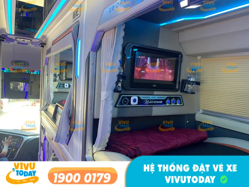 Nội thất cao cấp của nhà xe Xuân Hải Lâm Đồng