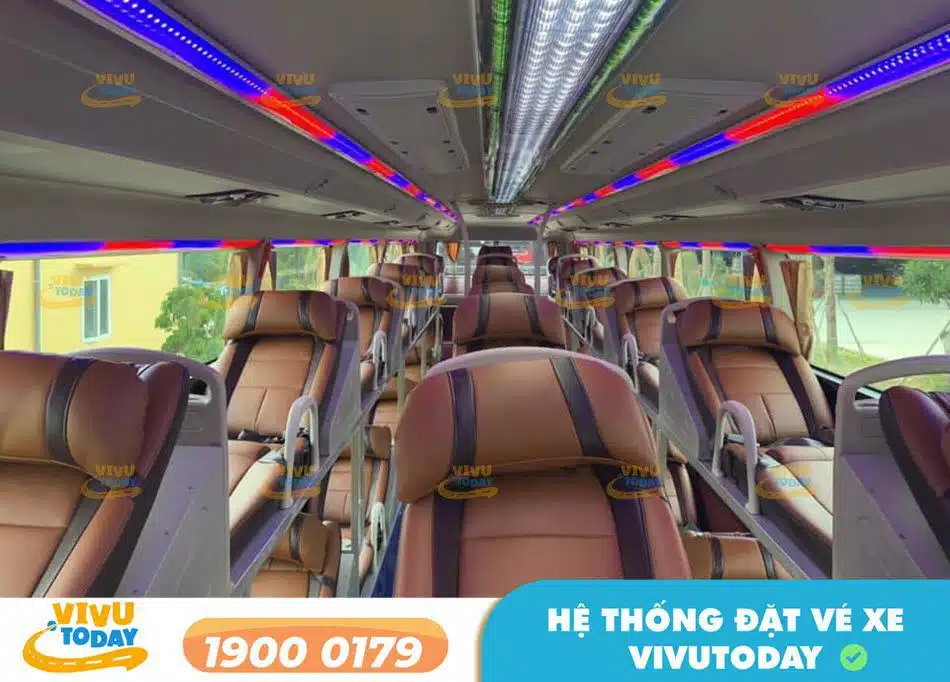 Nội thất xe giường nằm cao cấp của nhà xe Duy Thảo