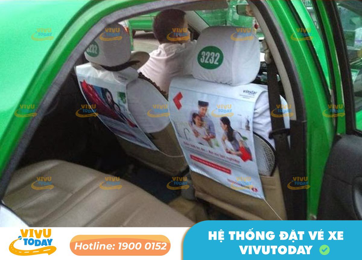 Nội thất bên trong của hãng taxi Mai Linh Bến Tre