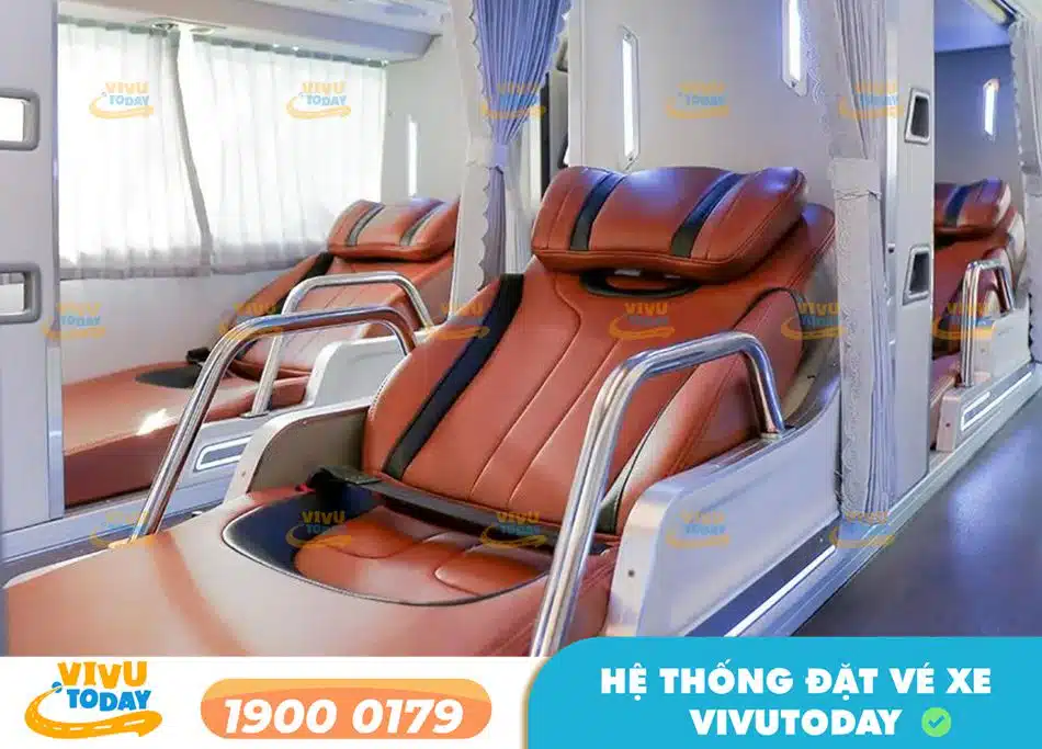 Nội thất xe Limousine 34 chỗ của nhà xe Mạnh Cường