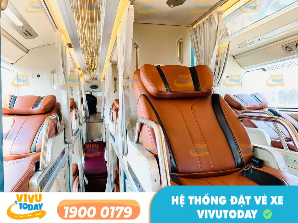 Nội thất cao cấp của nhà xe Hoàng Thủy