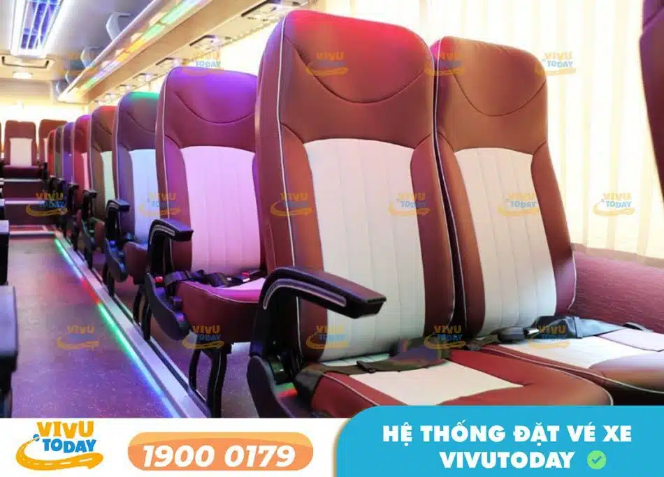 Nội thất xe ghế ngồi đời mới của xe khách Sinh Thành