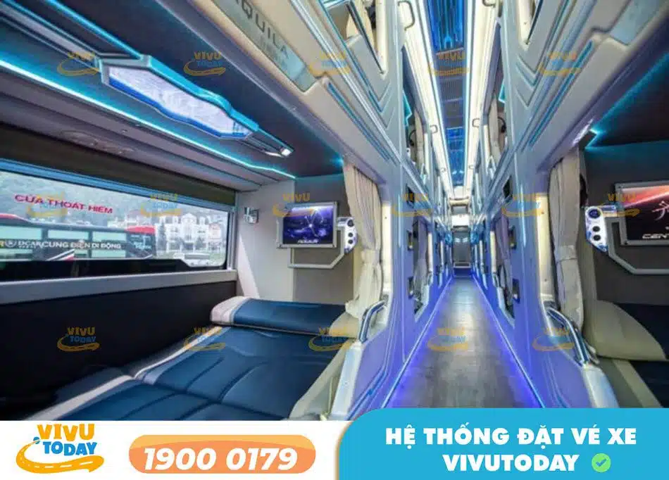 Nội thất xe giường phòng Limousine 22 phòng của nhà xe Hoàng Nam