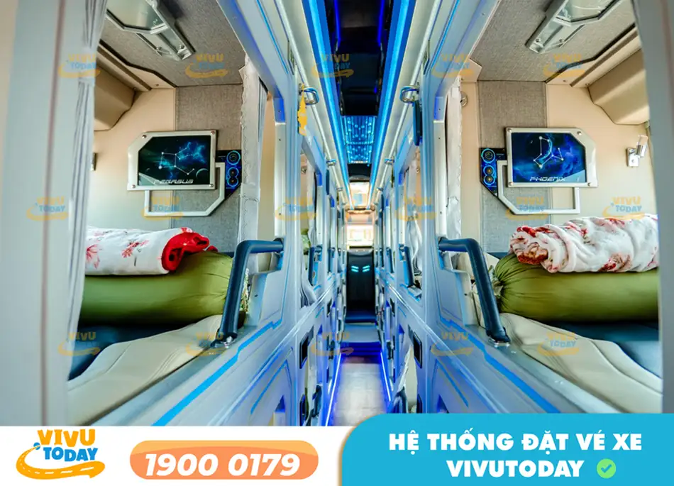 Dòng xe Limousine 24 phòng đôi hiện đại tuyến xe Nha Trang Khánh Hòa đi Cần Thơ