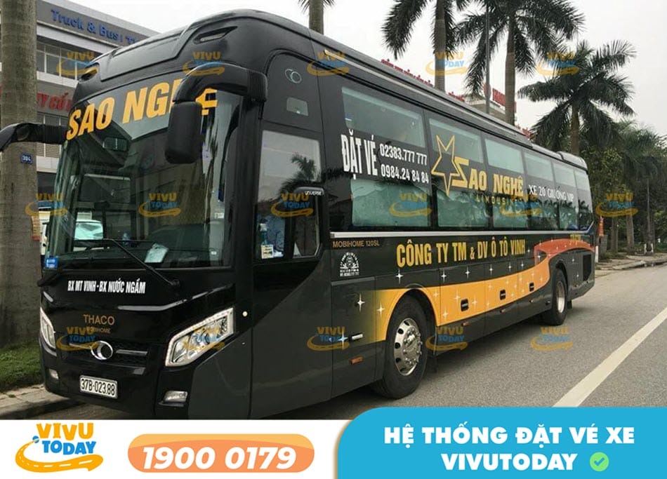 Nhà xe Sao Nghệ tuyến xe Cửa Lò Nghệ An đi Hà Nội