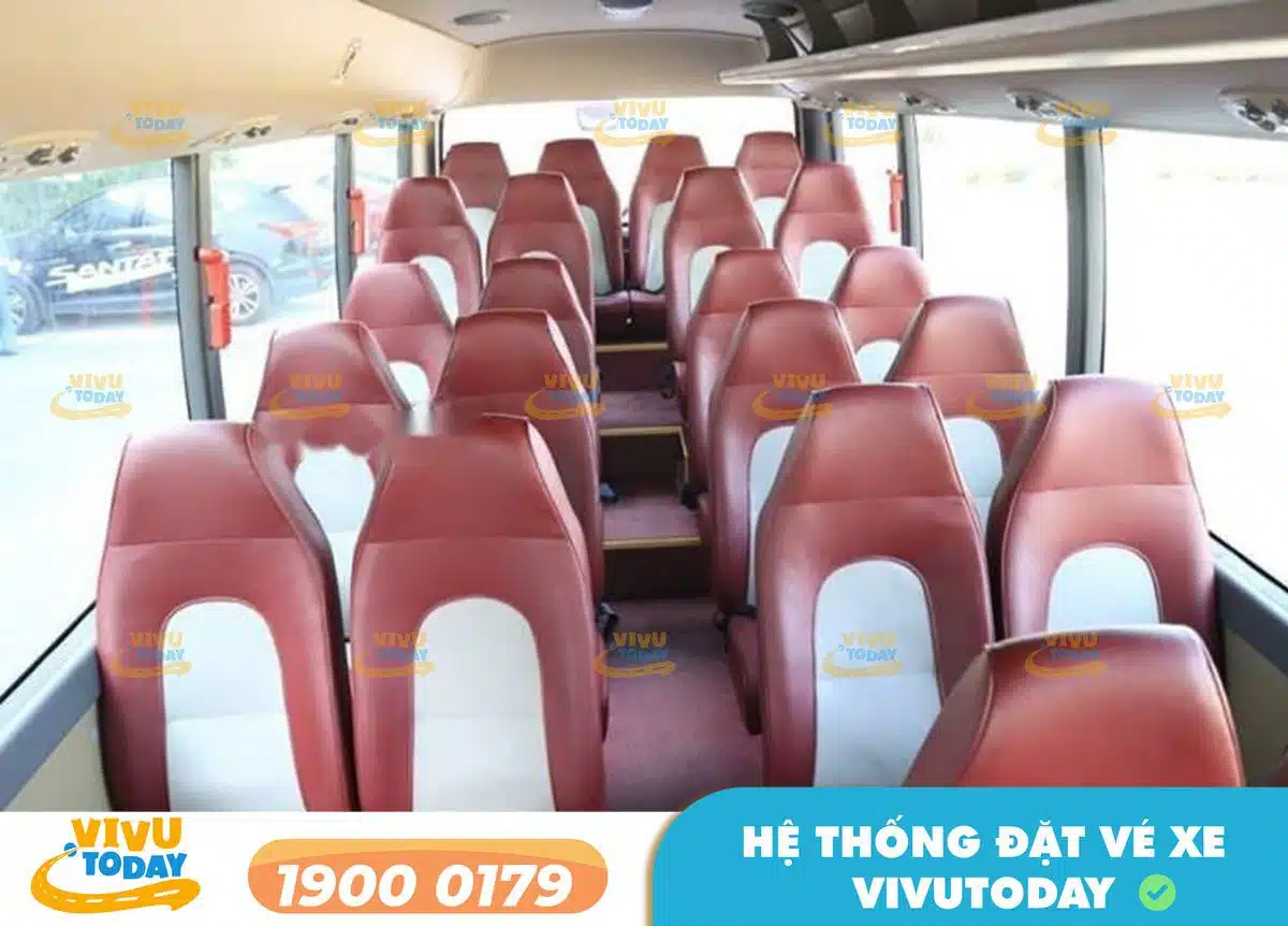 Nội thất xe Đức Chính tuyến Thái Bình đi Quảng Ninh