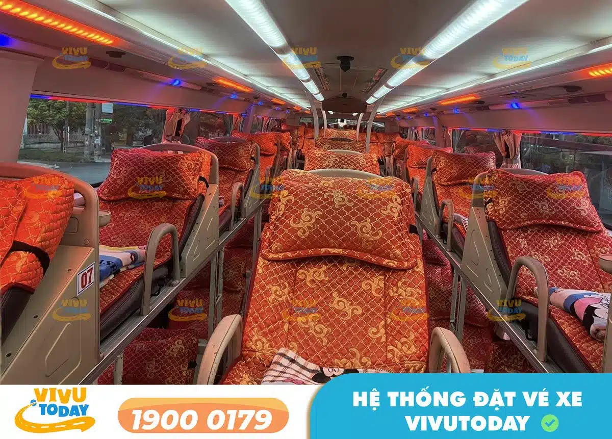 Nội thất xe giường nằm của nhà xe Duy Long
