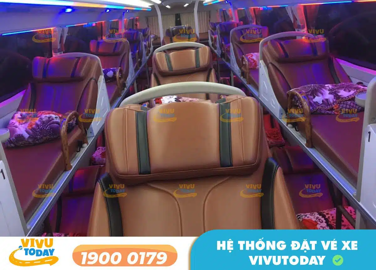 Nội thất xe giường nằm của xe Giang Thắng Thanh Hóa - Hà Nội