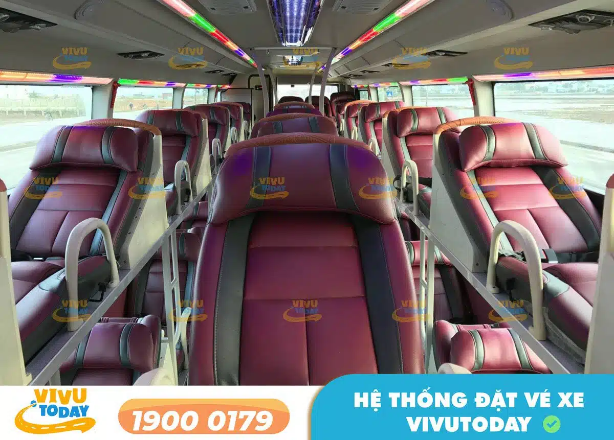 Nội thất xe giường nằm của nhà xe Hải Phượng Yên Bái đi Hà Nội