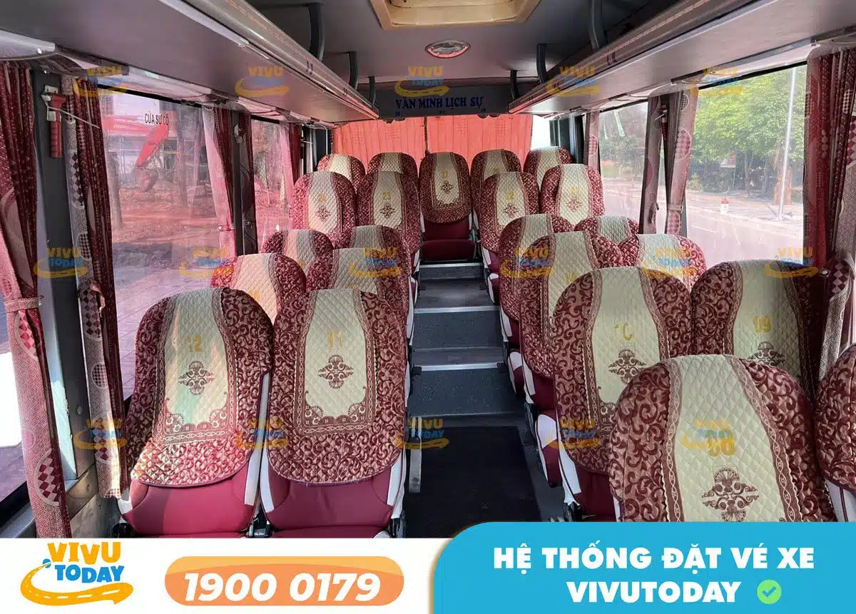 Nội thất xe ghế ngồi của nhà xe Hiệp Anh Bắc Giang - Quảng Ninh
