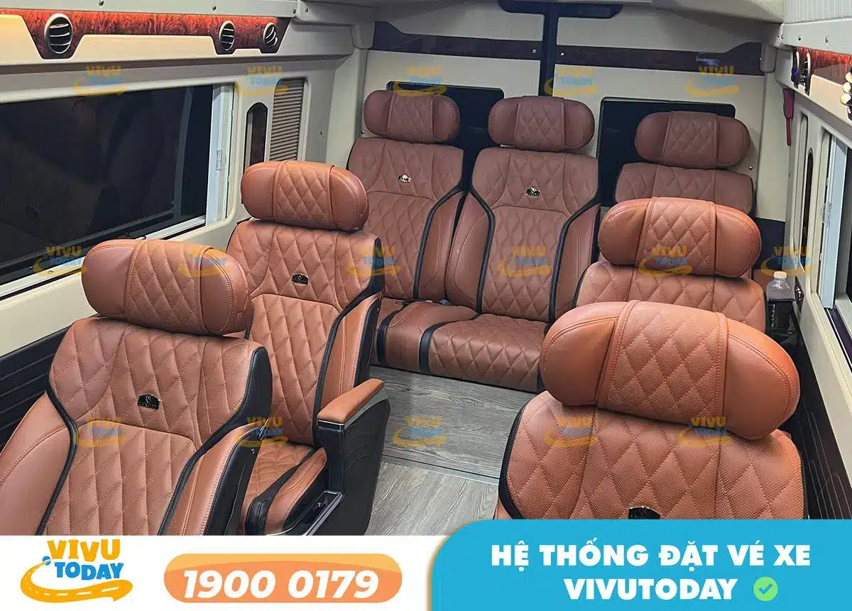 Nội thất xe ghế Limousine của xe Hoàng Hà Phú Thọ - Quảng Ninh