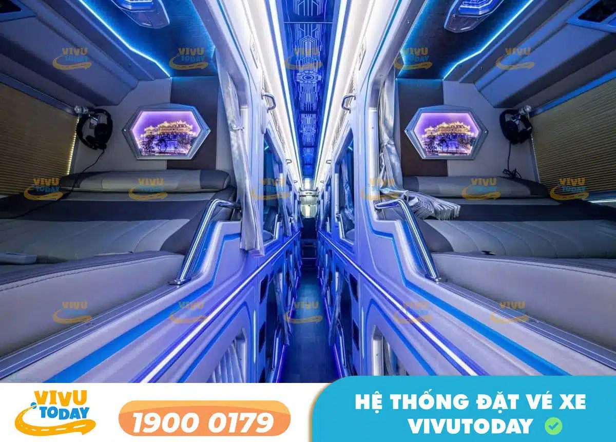 Nội thất xe Limousine 22 phòng của nhà xe Hùng Cận