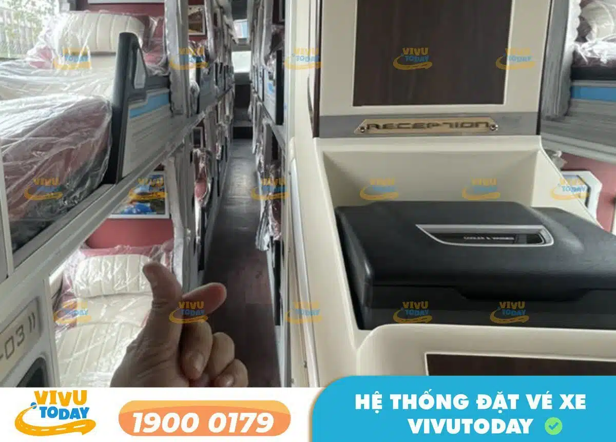 Nội thất xe giường Limousine 34 phòng của xe Hưng Phát Đắk Lắk