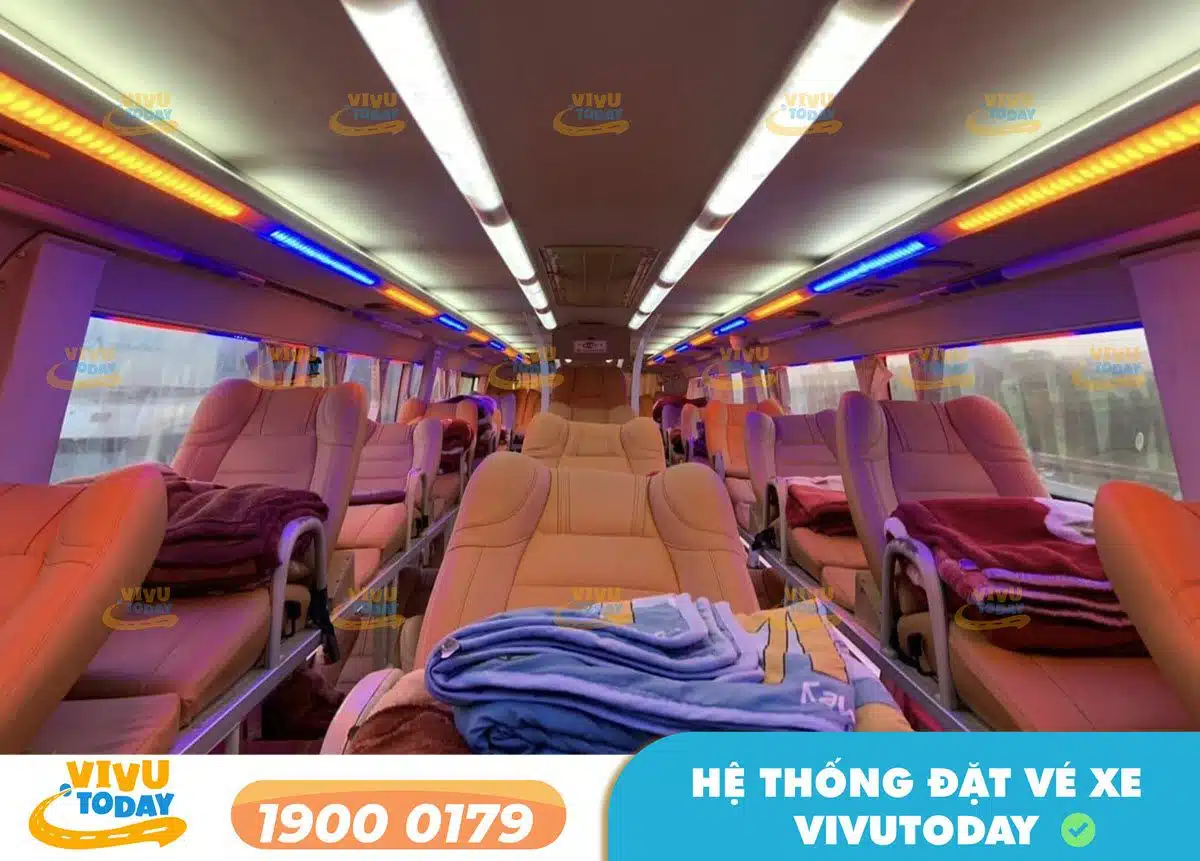 Xe giường nằm sang trọng của nhà xe Khang Kiên tuyến Hà Giang - Hải Dương