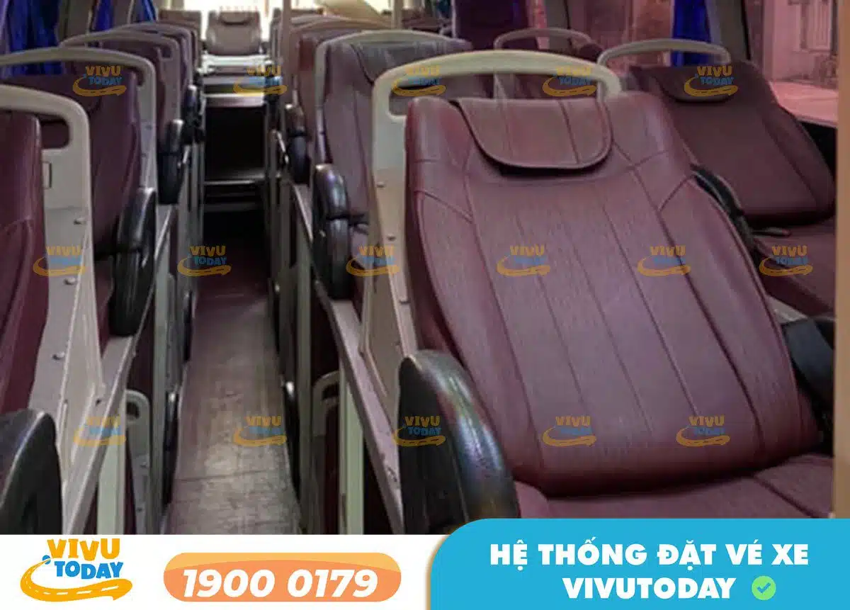 Nội thất xe giường nằm của xe Khánh Toàn Ninh Bình đi Điện Biên