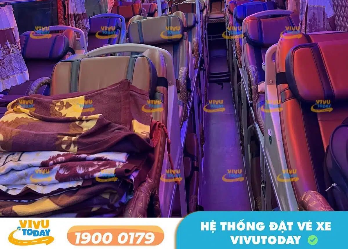Nội thất xe giường nằm 40 chỗ của nhà xe Kim Định