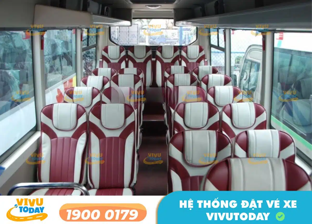 Nội thất xe ghế 30 chỗ của xe Kim Hoàn - Tấn Được đi Đồng Nai