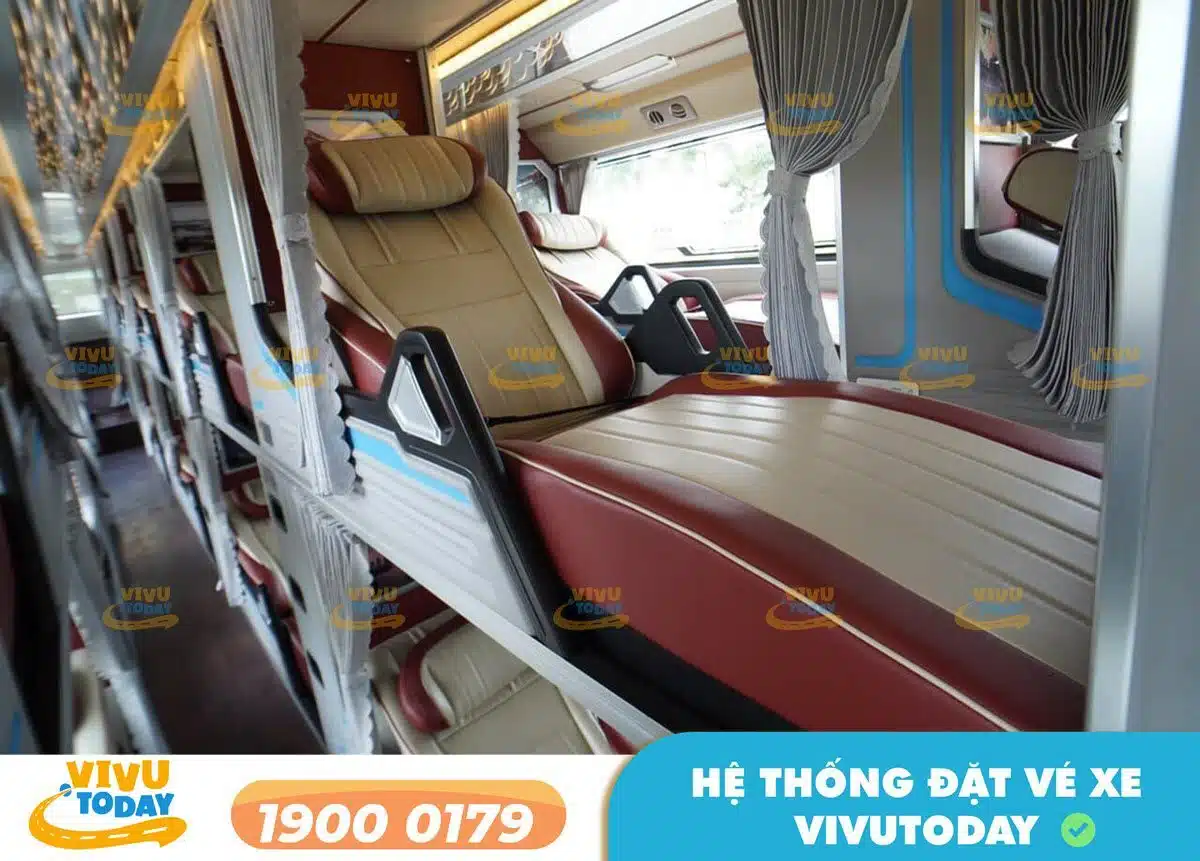 Nội thất xe giường Limousine 34 phòng của nhà xe Long Ái