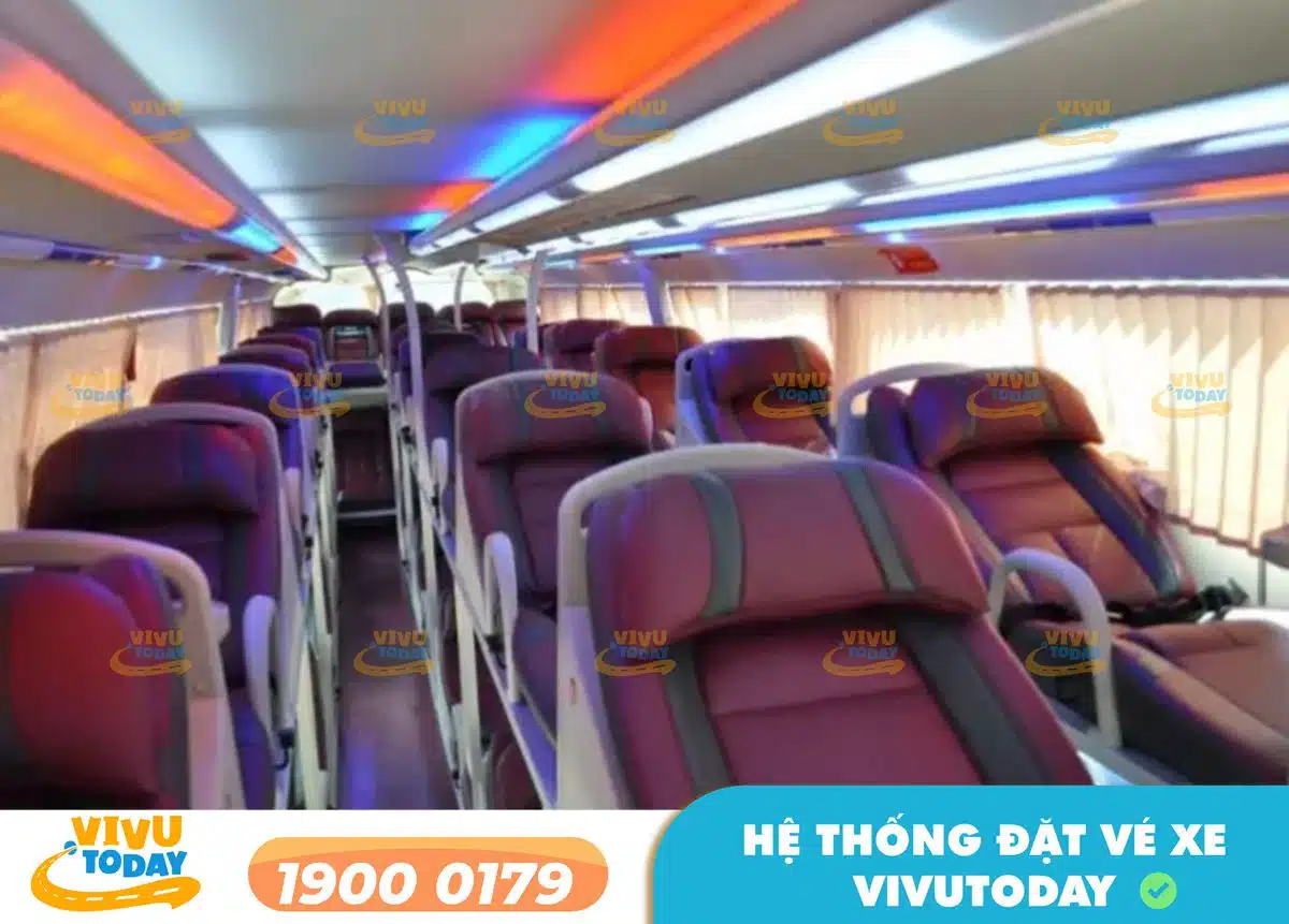 Nội thất xe giường nằm của nhà xe Ngọc Hùng Văn Nhân