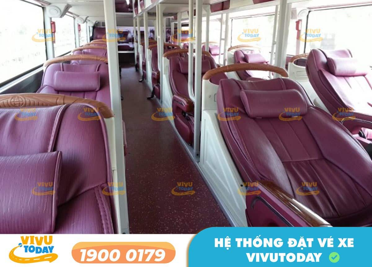 Nội thất xe giường nằm của xe Thảo Vy Cà Mau đi Sài Gòn