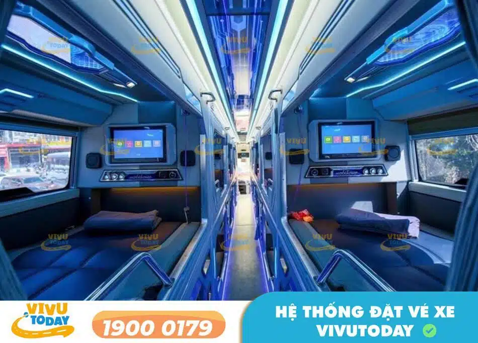 Nội thất xe giường Limousine 22 phòng của nhà xe Hoa Công