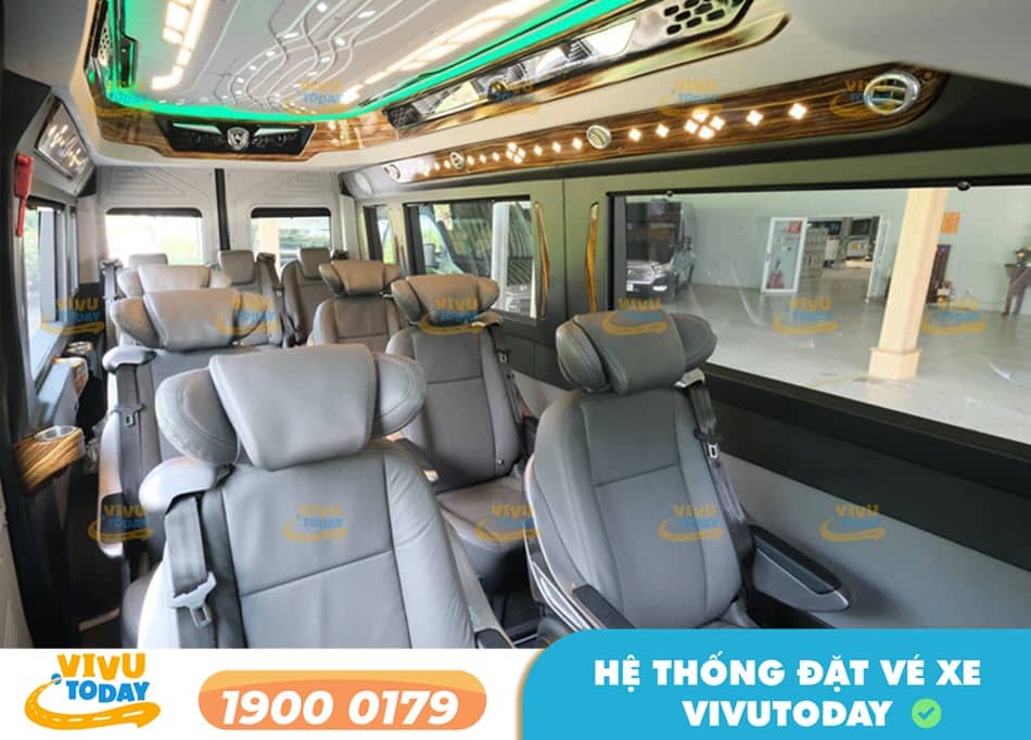 Xe ghế ngồi 16 chỗ của xe Nam Việt Bình Dương đi Vũng Tàu