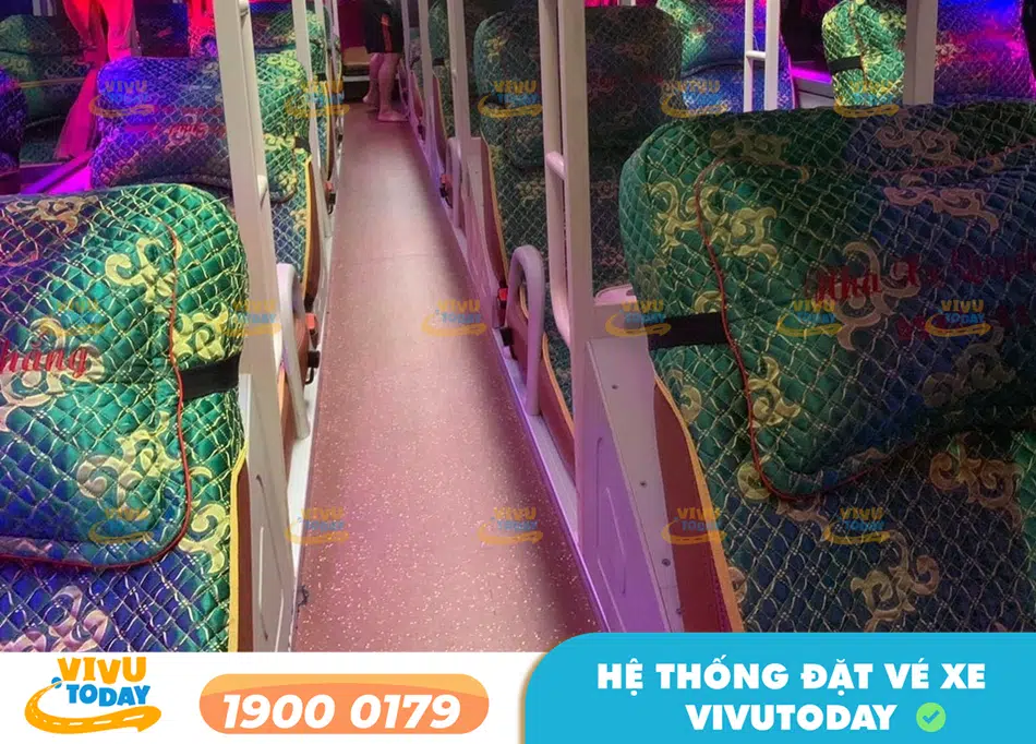 Nội thất xe giường nằm 40 chỗ của nhà xe Quỳnh Hằng Hương Khê