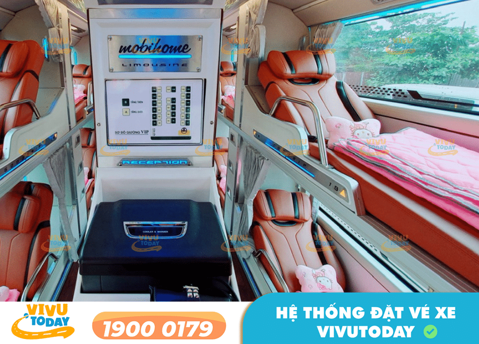 Xe giường nằm Limousine 34 chỗ của nhà xe Quỳnh Hương Đắk Lắk