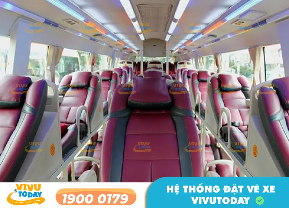 Nội thất sang trọng của xe giường nằm 40 chỗ của nhà xe Sơn Mỹ Hà Tĩnh