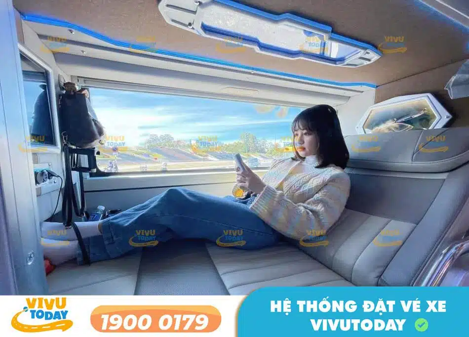 Nội thất sang trọng xe giường phòng Limousine của nhà xe Tâm Đạt Vinh - Hà Nội