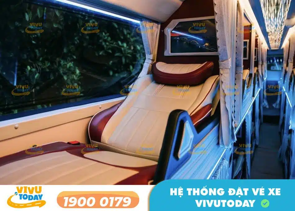 Xe giường phòng sang trọng của nhà xe Tấn Hưng Limousine