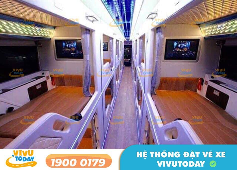 Nội thất xe Limousine 24 phòng của nhà xe Tân Tiến Phù Cát