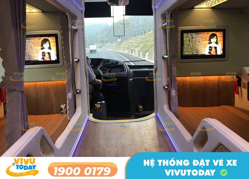 Nội thất xe Limousine sang trọng của xe Tân Xuân Phúc Bình Định