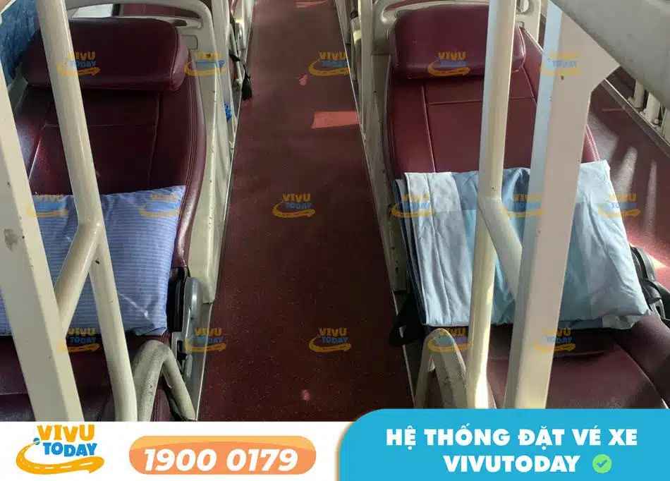 Nội thất xe giường nằm 40 chỗ của nhà xe Thành Long Bình Định