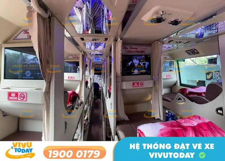 Xe giường phòng Limousine sang trọng của nhà xe Thu Trang Gia Lai